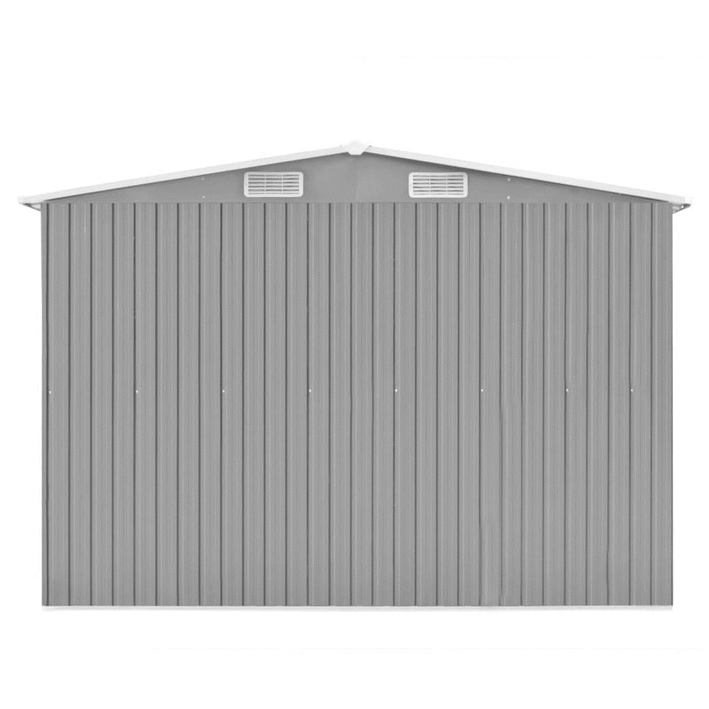 Capanno Da Giardino 257x597x178 Cm In Metallo Grigio - Foto 9