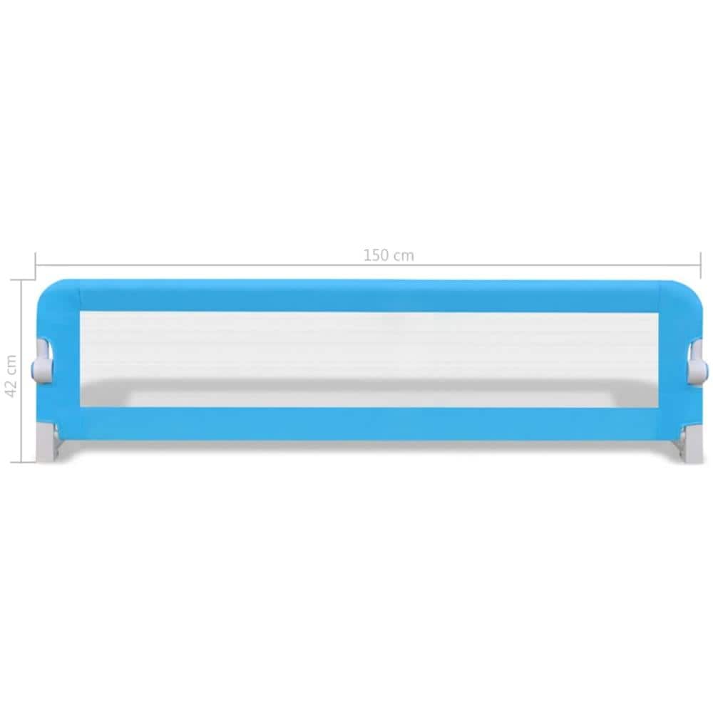Sponde Letto Per La Sicurezza Dei Bambini 2 Pz Blu 150x42 Cm - Foto 7