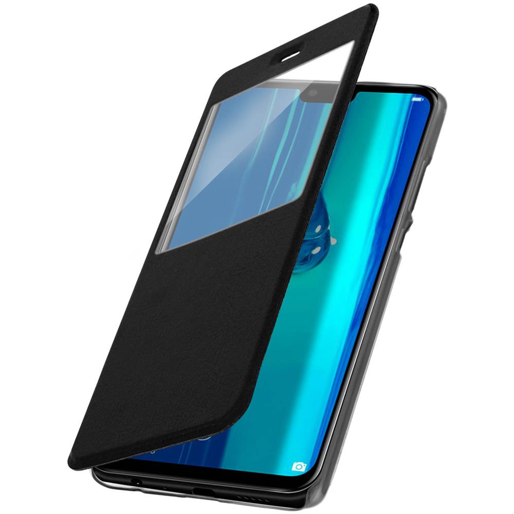 Custodia Huawei Y9 2019 Sportellino Finestra Sottile Nero - Foto 2