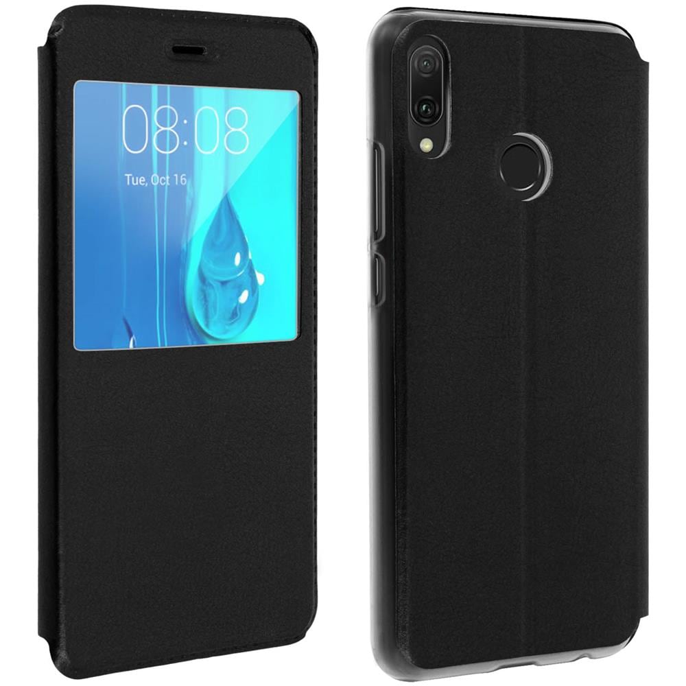 Custodia Huawei Y9 2019 Sportellino Finestra Sottile Nero - Foto 1