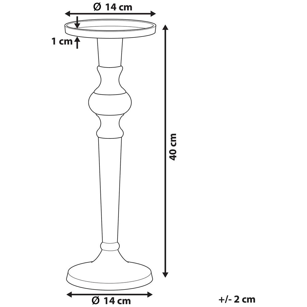 Candelabro Di Metallo Color Argento Sanafa - Foto 2