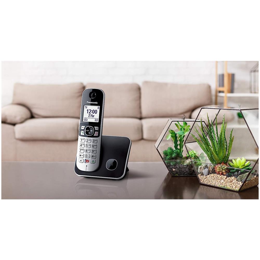 Telefono DECT Cordless KX-TG6851 con Identificatore di Chiamata e Vivavoce Colore Nero / Argento - Foto 3