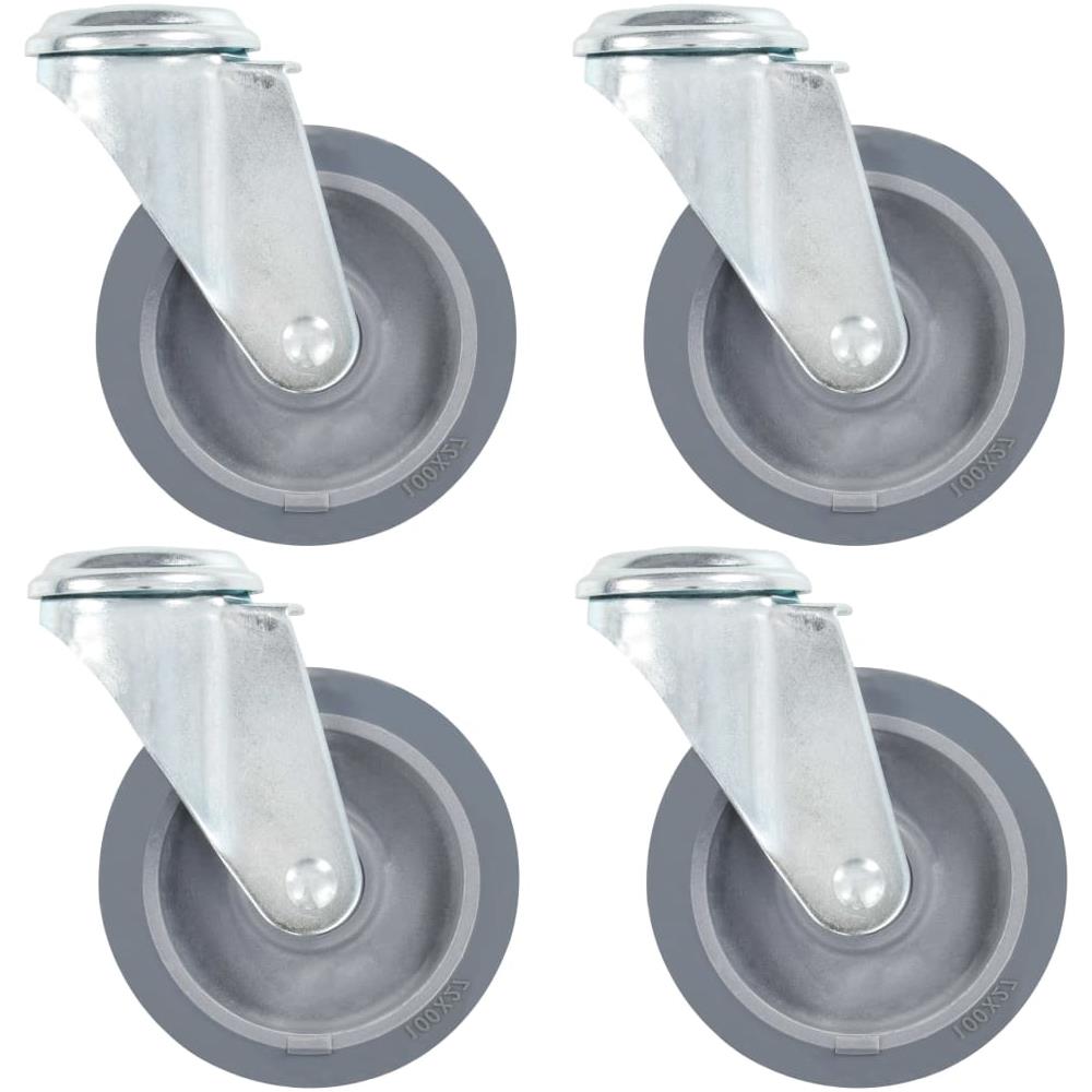 Ruote Girevoli Con Foro Per Bulloni 4 Pz 100 Mm - Foto 1