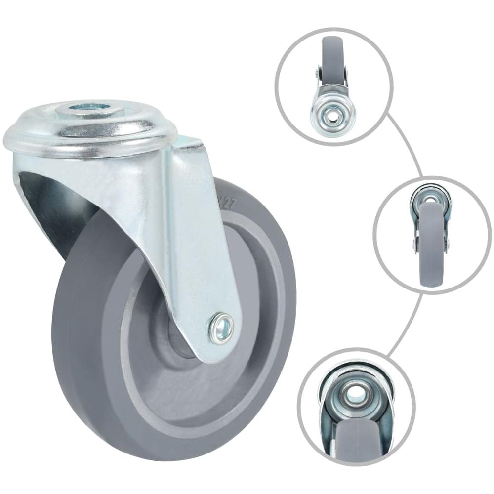 Ruote Girevoli Con Foro Per Bulloni 4 Pz 100 Mm - Foto 2