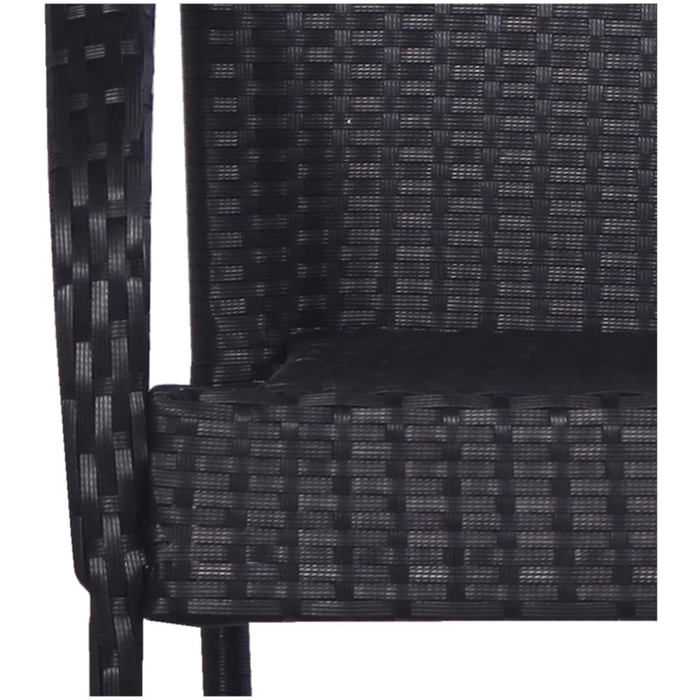 Set Mobili Da Pranzo Per Giardino 3 Pz Nero - Foto 8