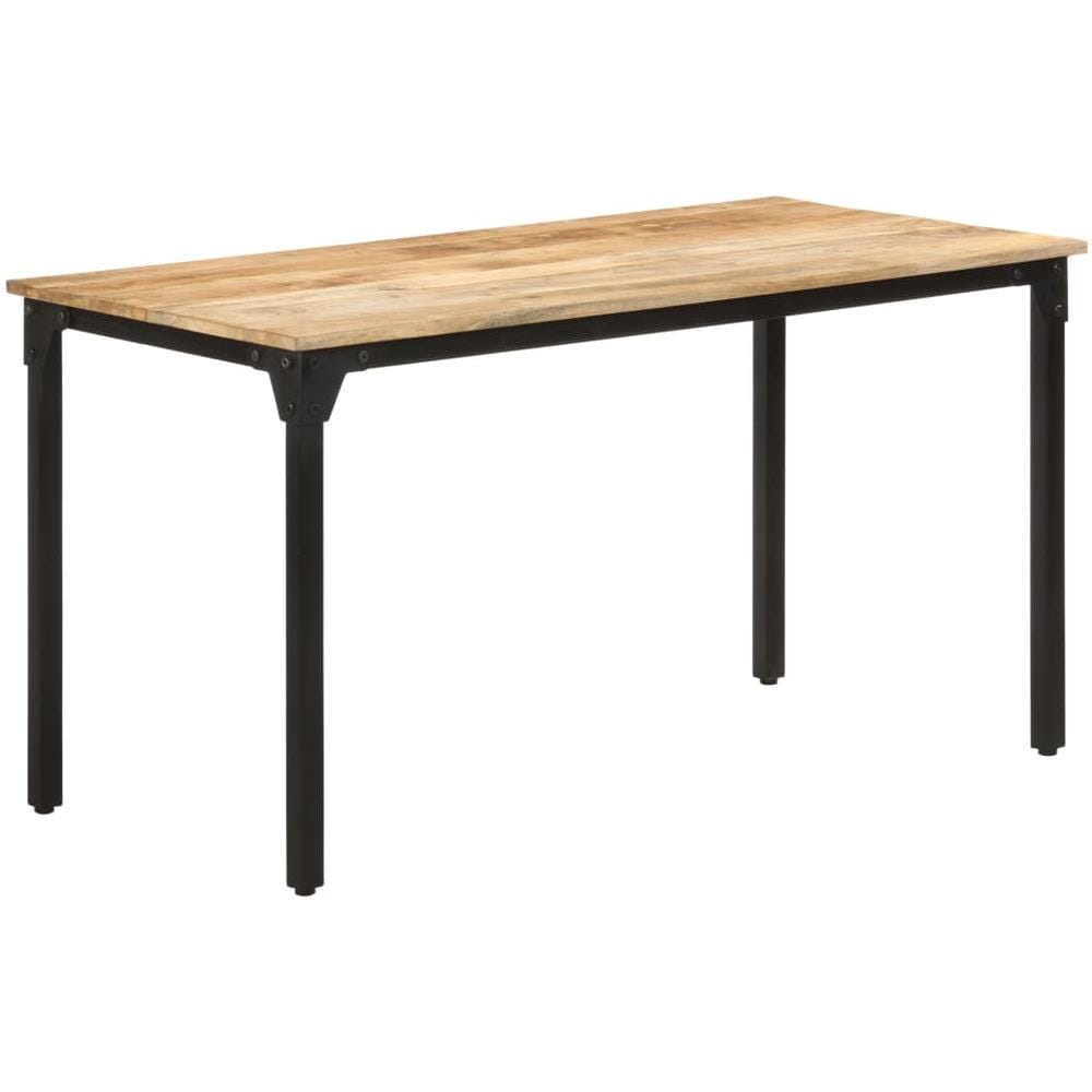 Tavolo Da Pranzo 140x70x76 Cm In Legno Di Mango Grezzo - Foto 8
