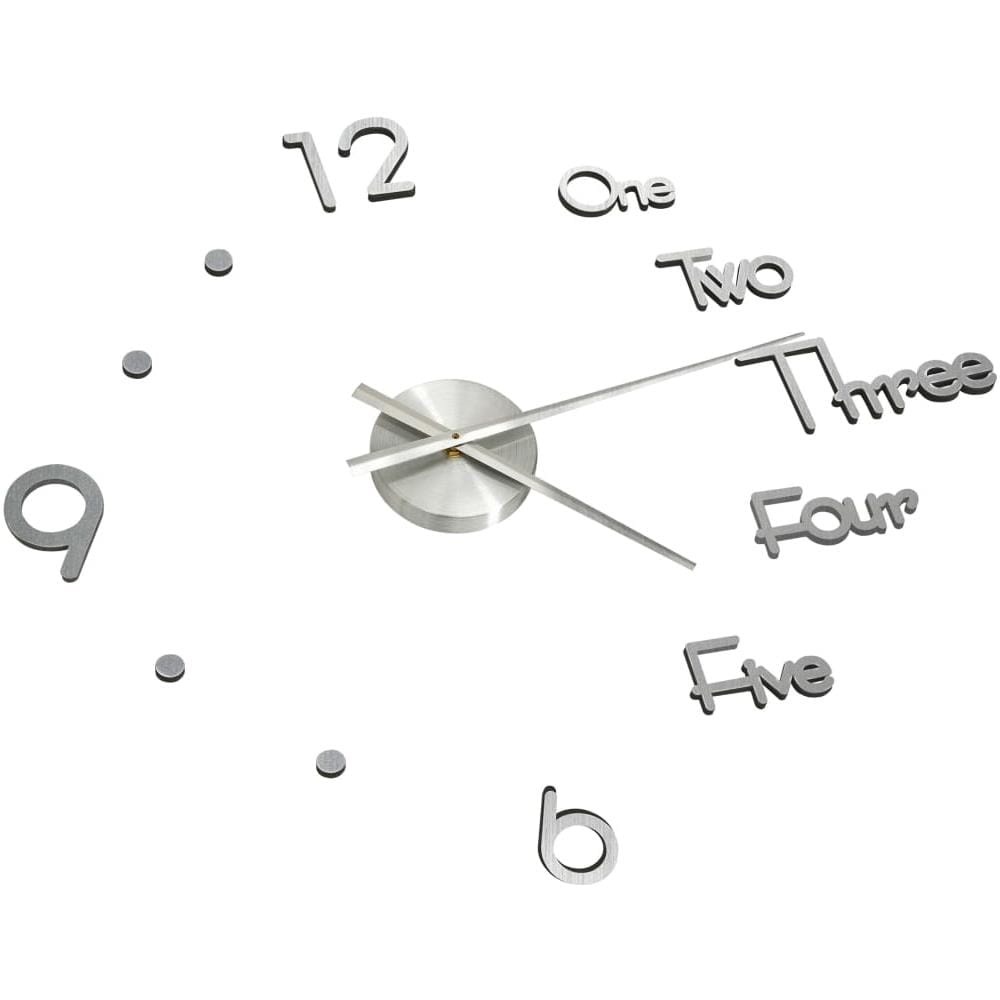 Orologio da Parete 3D Design Moderno Argento 100 cm XXL - Foto 2