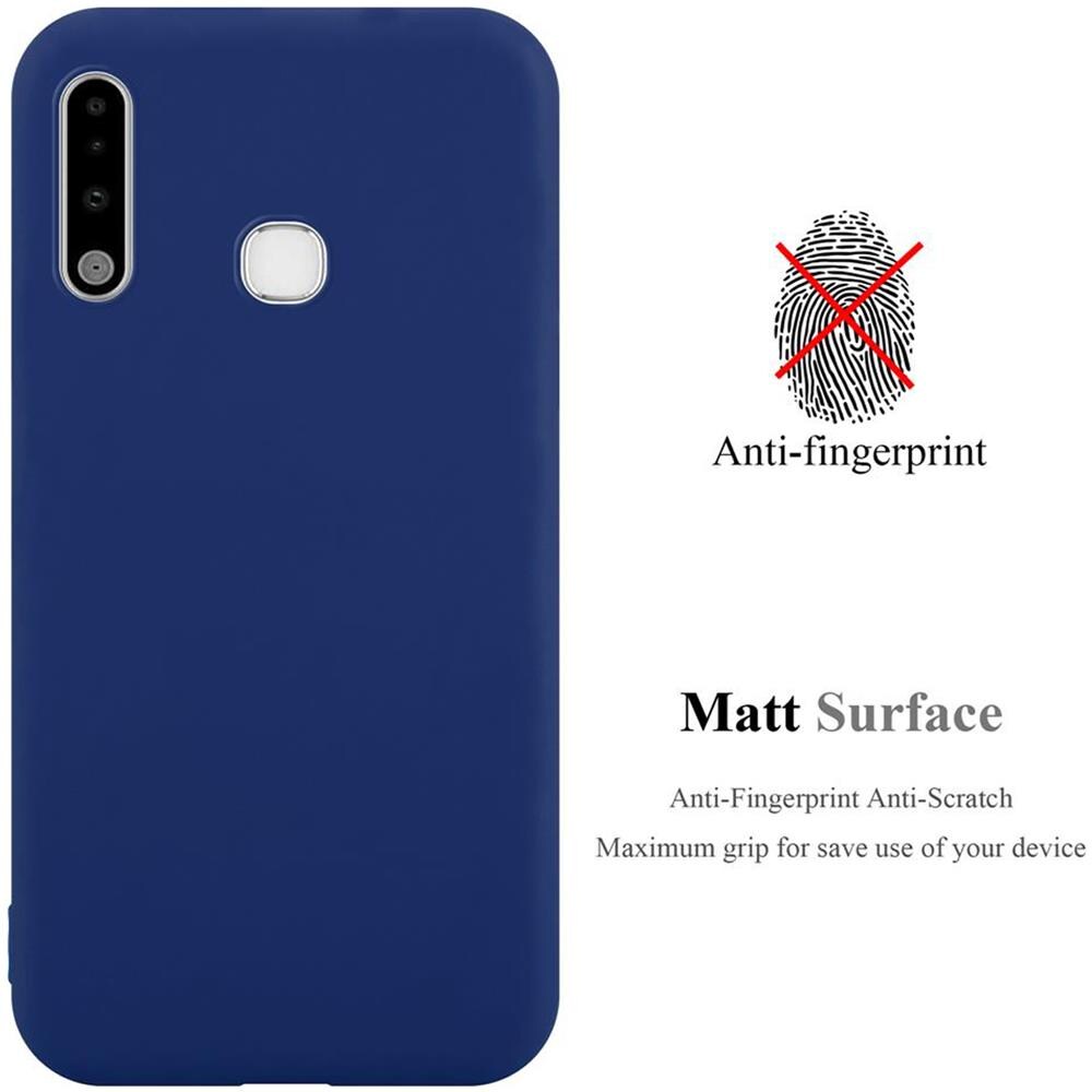 Custodia Compatibile Con Samsung Galaxy A70e In Candy Blu Scuro - Coperchio Protettivo In Silicone Tpu Flessibile - Foto 2