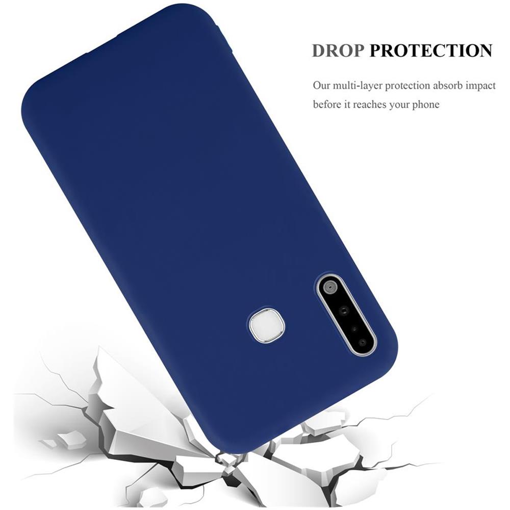 Custodia Compatibile Con Samsung Galaxy A70e In Candy Blu Scuro - Coperchio Protettivo In Silicone Tpu Flessibile - Foto 8