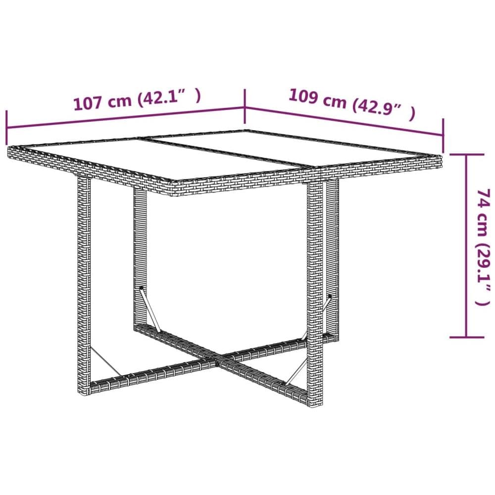 Set Da Pranzo Per Giardino 5 Pz Con Cuscini In Polyrattan Nero - Foto 6
