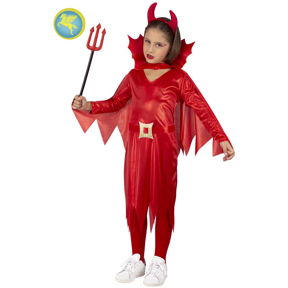 Costume Di Carnevale Pegasus Diavoletta Bambina Tg 9/10 Anni - Foto 1