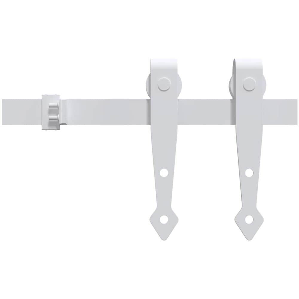 Mini Kit Porta Scorrevole In Acciaio Al Carbonio Bianco 152 Cm - Foto 3