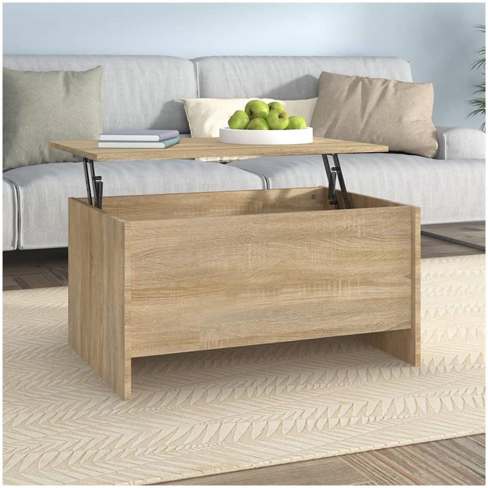 Tavolino Salotto Rovere Sonoma 80x55,5x41,5cm Legno Multistrato - Foto 1