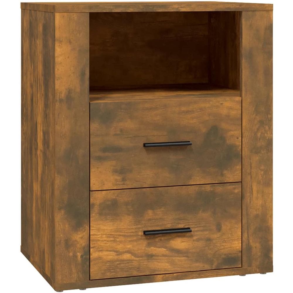 Comodino Rovere Fumo 50x36x60 Cm Legno Multistrato - Foto 2