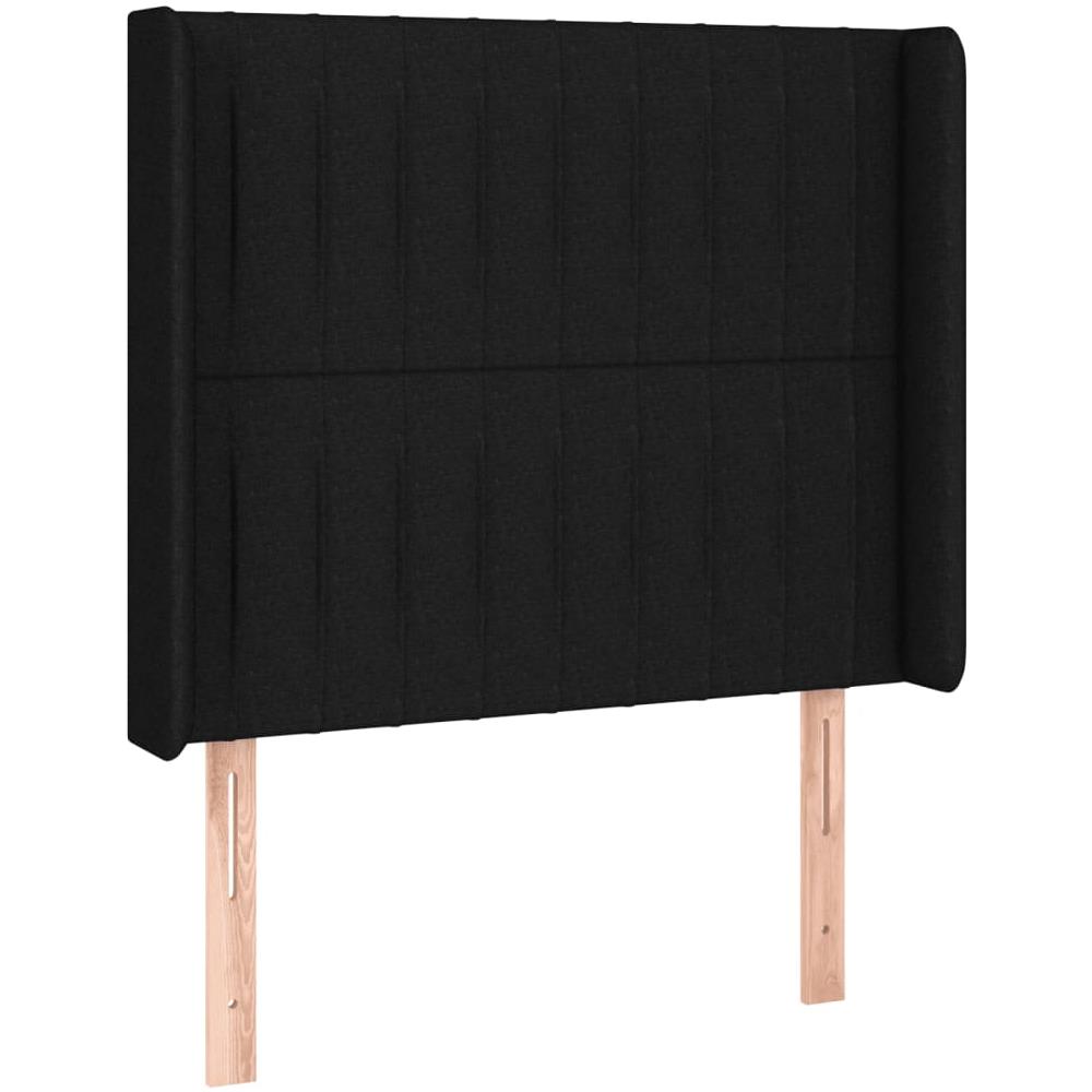 Testiera A Led Nera 103x16x118/128 Cm In Tessuto - Foto 3