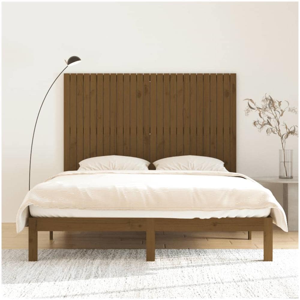 Testiera Da Parete Miele 166x3x110 Cm In Legno Massello Di Pino - Foto 3