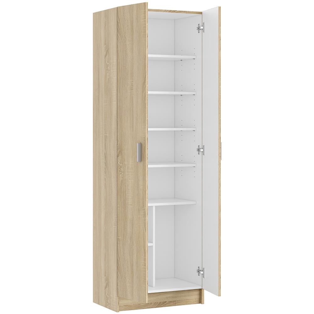 Armadio Multiuso A Più Ripiani Rovere - Foto 2