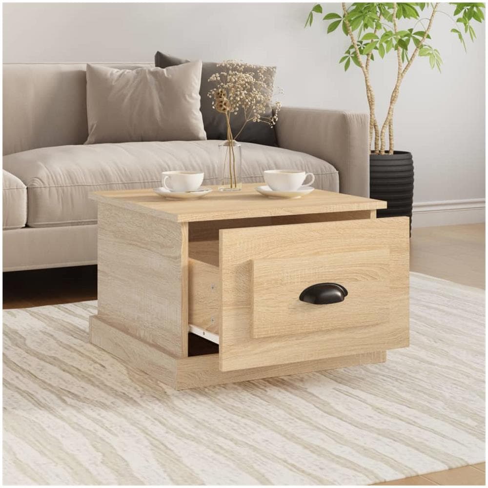 Tavolino Da Salotto Rovere Sonoma 50x50x35 Cm Legno Multistrato - Foto 3