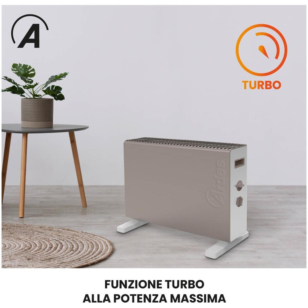 Termoconvettore AR4C08T 3 Temperature 2000W Colore Grigio - Foto 2