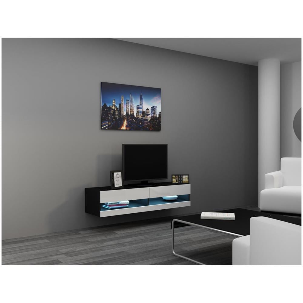 Mobile Tv Rtvvigo140n C /b Bianco Nero 140 X 30 X 40 Cm - Foto 1