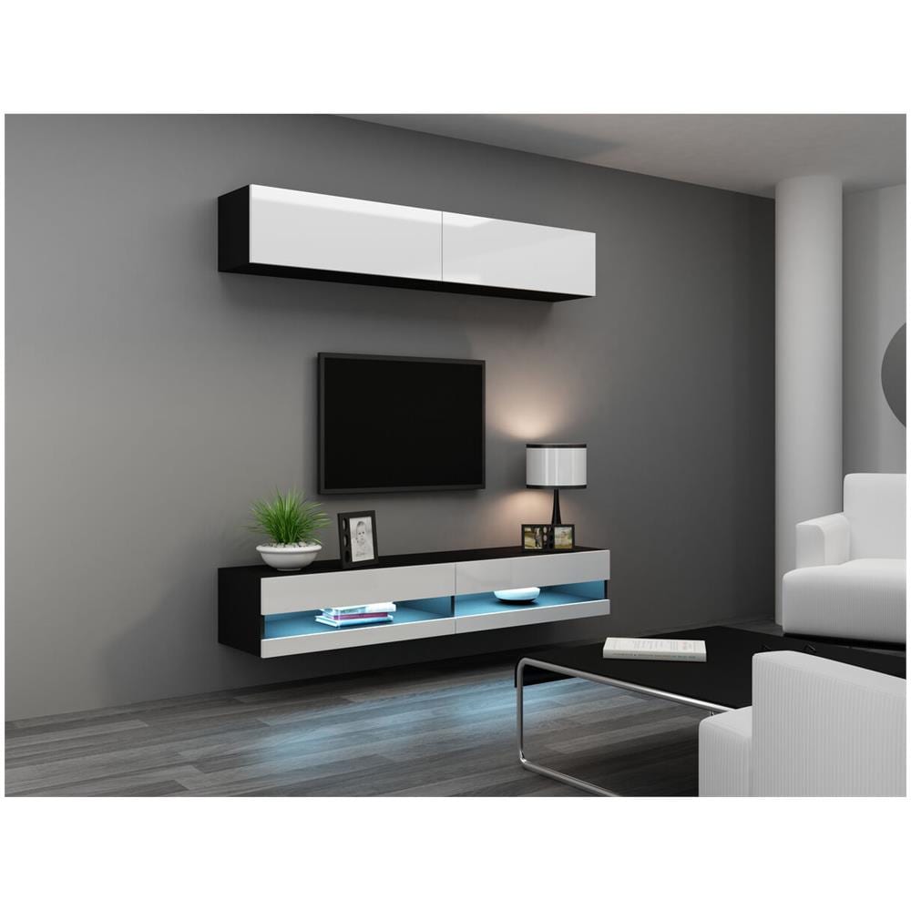 Mobile Tv Rtvvigo140n C /b Bianco Nero 140 X 30 X 40 Cm - Foto 8