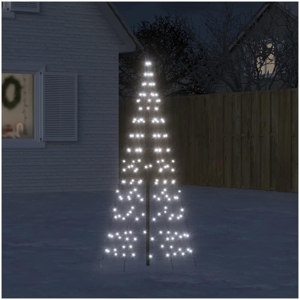 Luce Albero Di Natale Su Pennone 200led Bianco Freddo 180cm - Foto 1