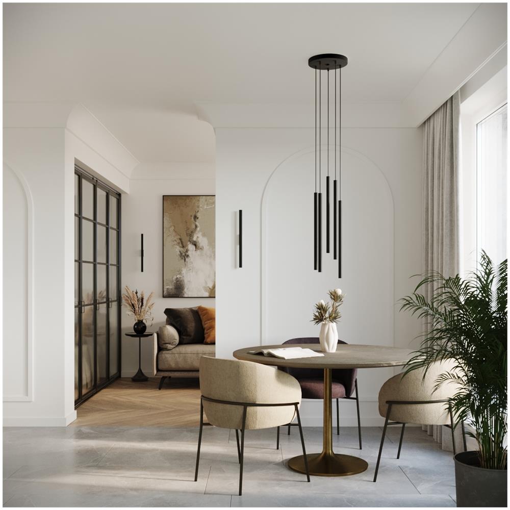 Sollux Lighting Lampada A Sospensione Pastelo 2 Nero Sl.1304 - Moderno Lampade A Sospensione Nero 118x15x15 Cm - Foto 7
