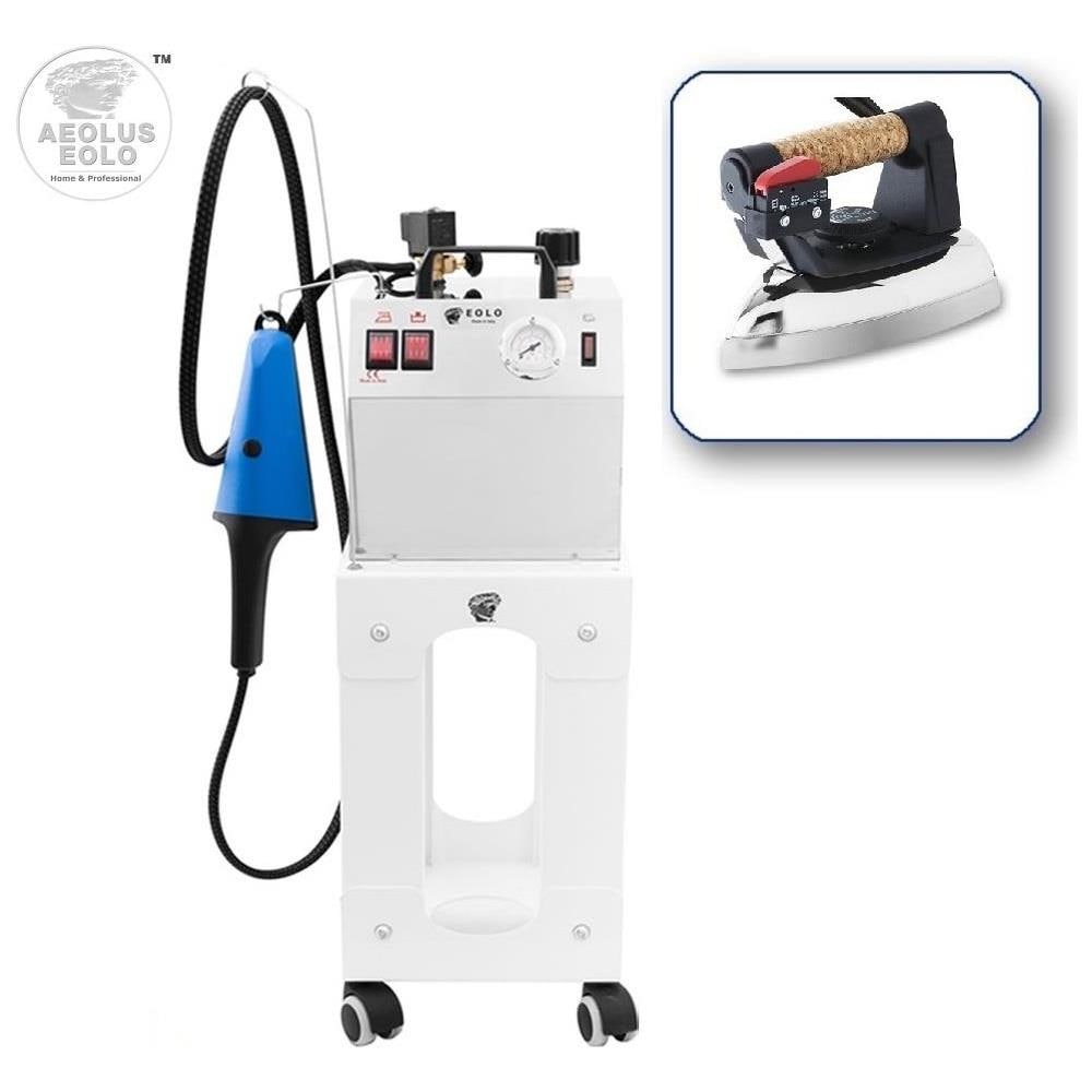EOLO Ferro da Stiro AV03 DUAL V6 Professionale con Paravapore e Spazzola Vapore Generatore di Vapore Stiro Verticale e Orizzontale Caldaia in Rame Risparmio Energetico Garanzia 5 Anni - Foto 1