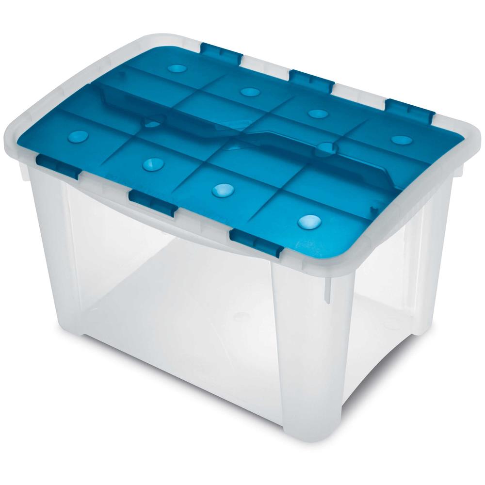 Contenitore Home Storage Home box 40 h oceano / trasparente L37,2 x P53,9 x H33,3 - Foto 1
