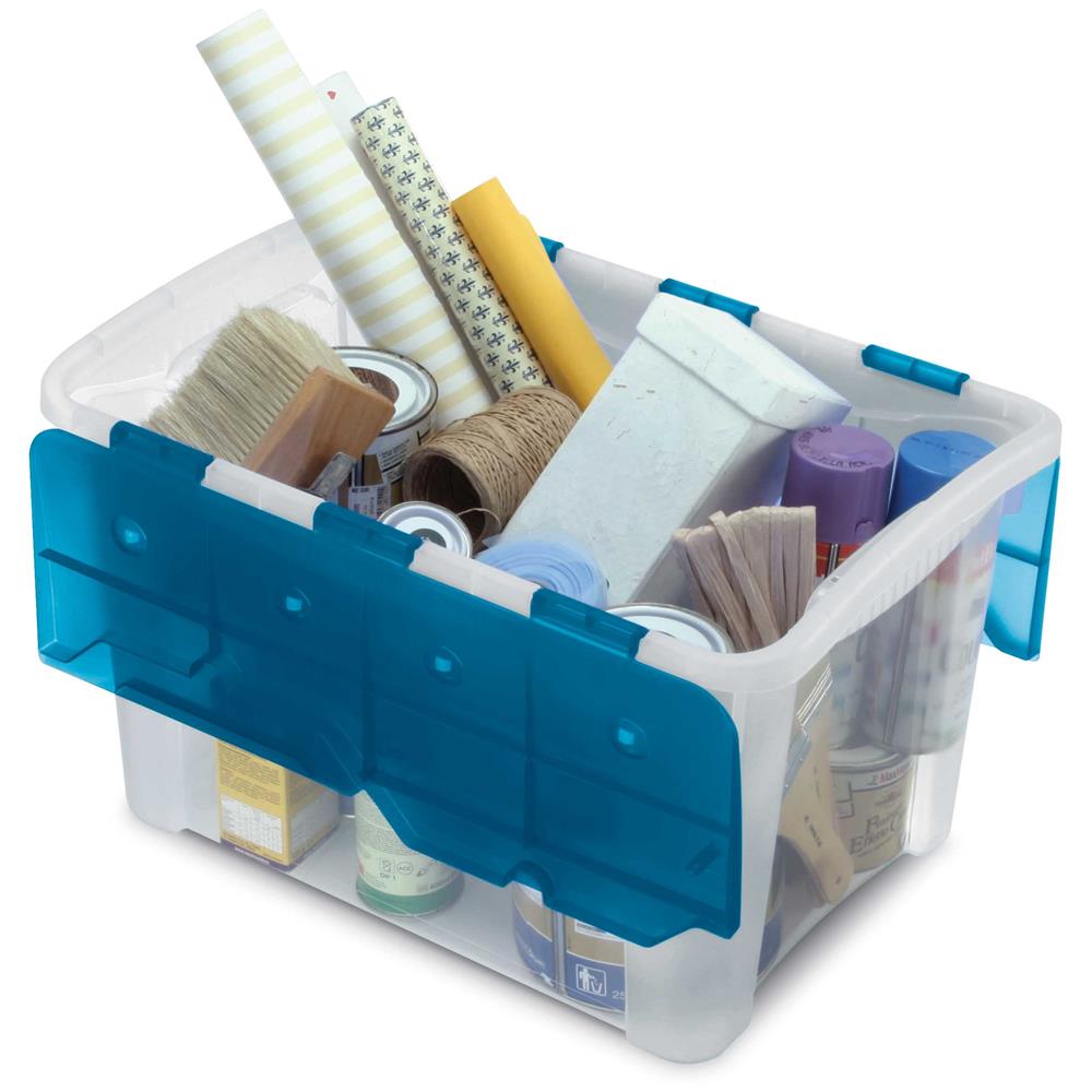 Contenitore Home Storage Home box 40 h oceano / trasparente L37,2 x P53,9 x H33,3 - Foto 2
