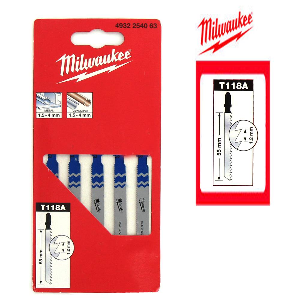 Confezione Da 5 Lame Per Seghetto Alternativo Metallo 55 Mm Dentata 1,2 Millimetri 4.932.254,0630 - Foto 1
