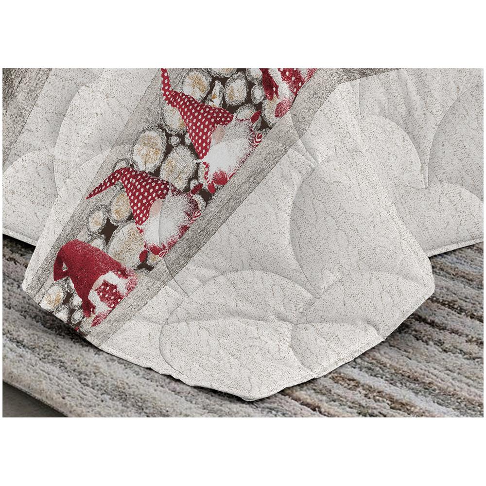Trapunta Invernale Linea Pensieri Delicati Disegno Gnomi Colore Rosso Matrimoniale Rosso - Foto 2