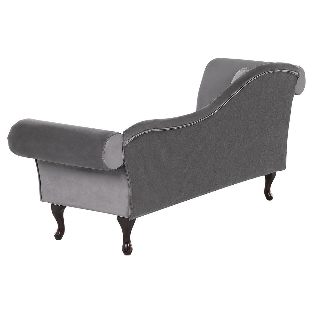 Chaise Longue Per Lato Sinistro In Velluto Grigio Lattes - Foto 2