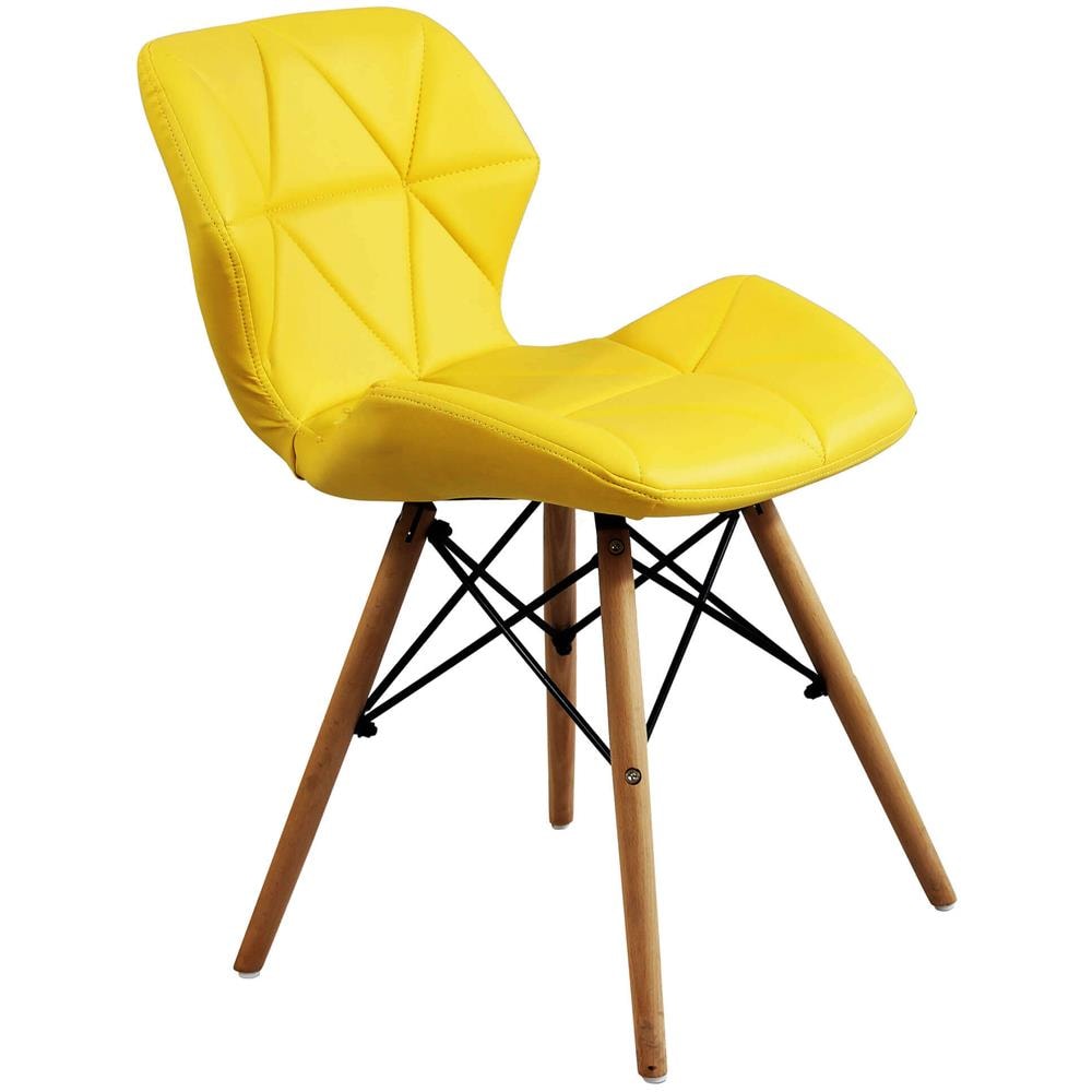 Naomie - Sedia Moderna In Ecopelle E Legno - Foto 2
