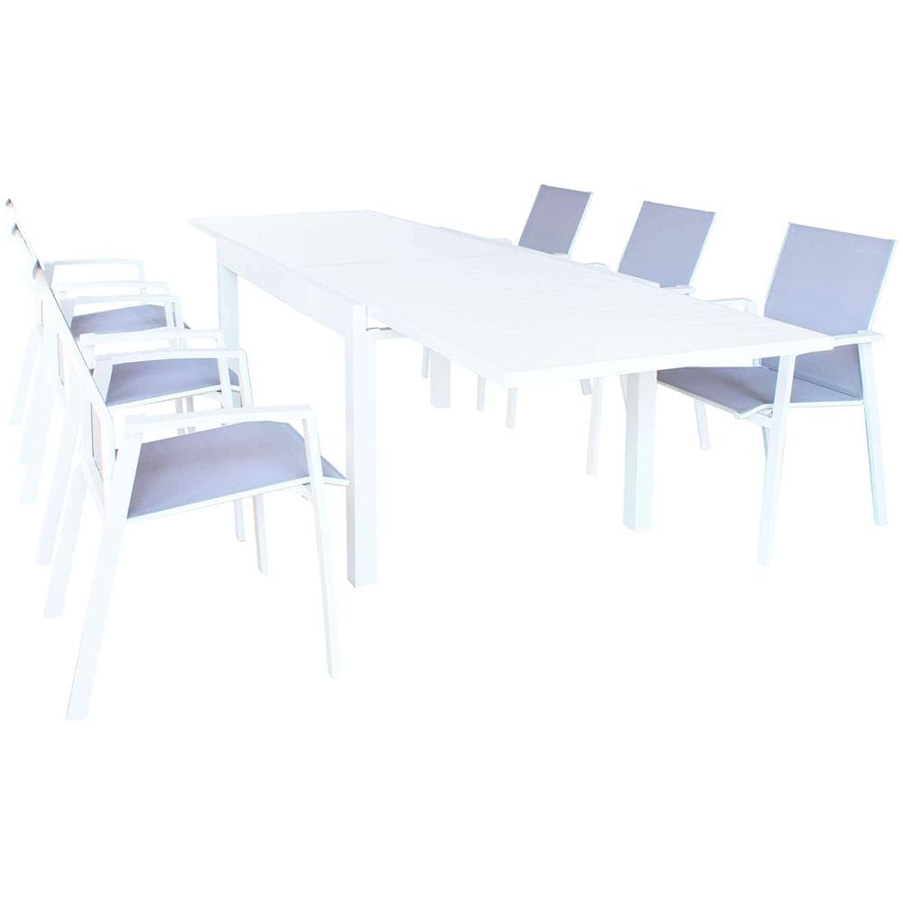 Jerri - Set Tavolo In Alluminio Cm 135/270 X 90 X 75 H Con 6 Poltrone Lotus - Foto 1