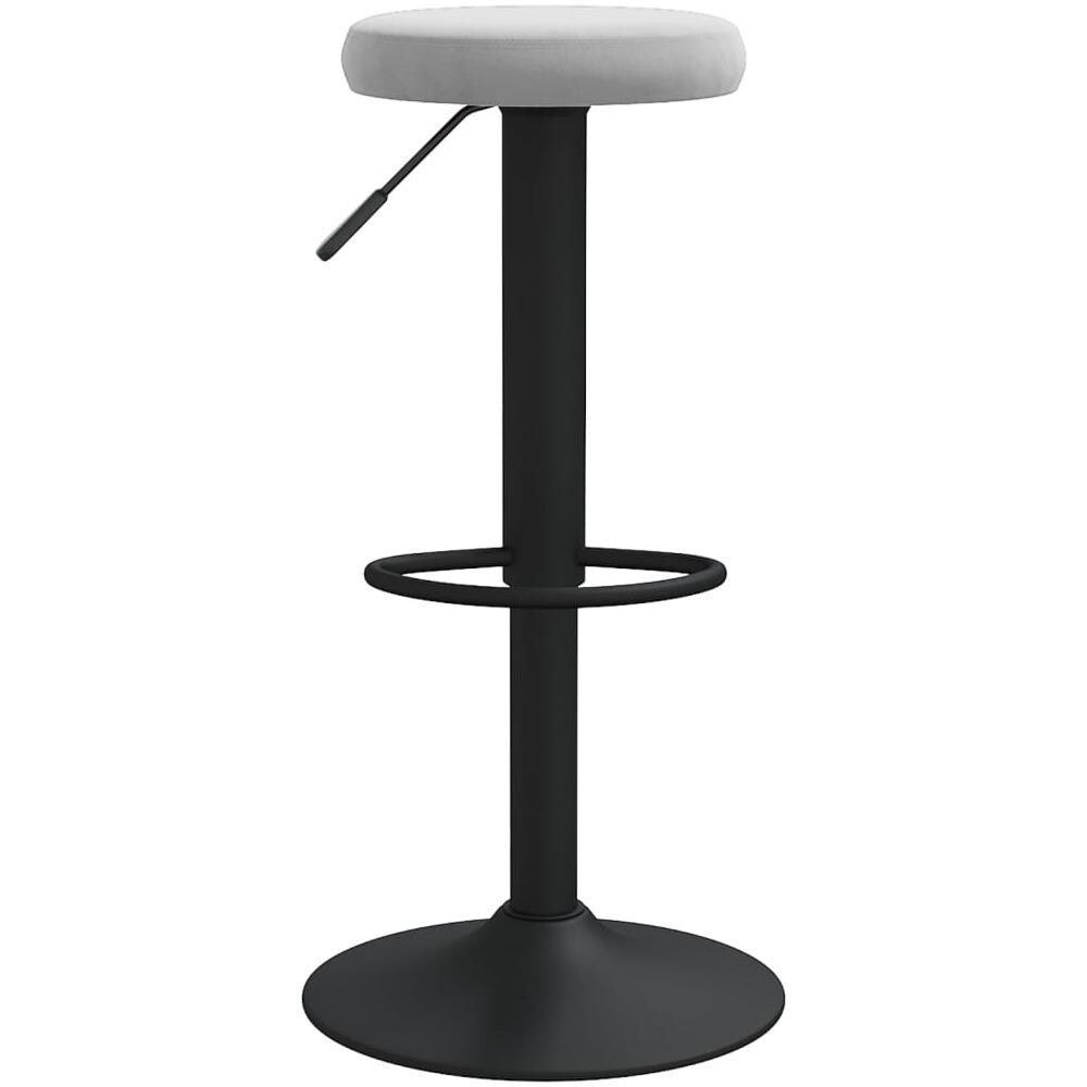 Sgabelli Da Bar 2 Pz Grigio Chiaro In Velluto - Foto 2