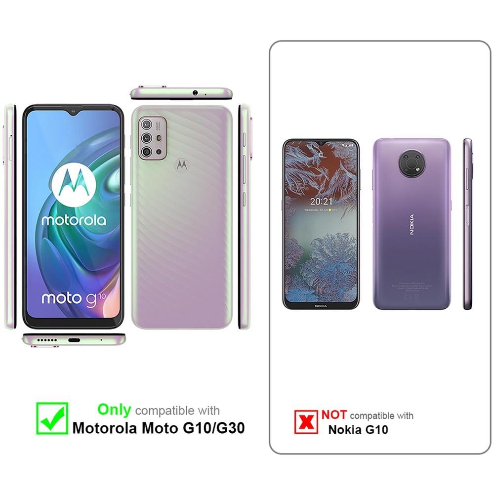 Cadorabo 3x Pellicola Armatura A Schermo Intero Compatibile Con Motorola Moto G10 / G30 In Trasparente Con Nero - 3x Vetro Temperato (tempered) Di Protezione Del Display In Durezza 9h Con 3d Touch - Foto 2