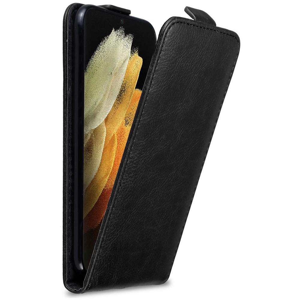 Custodia Compatibile Con Samsung Galaxy S21 Ultra In Nero Di Notte - Coperchio Protettivo In Design Flip Con Chiusura Magnetica - Foto 1