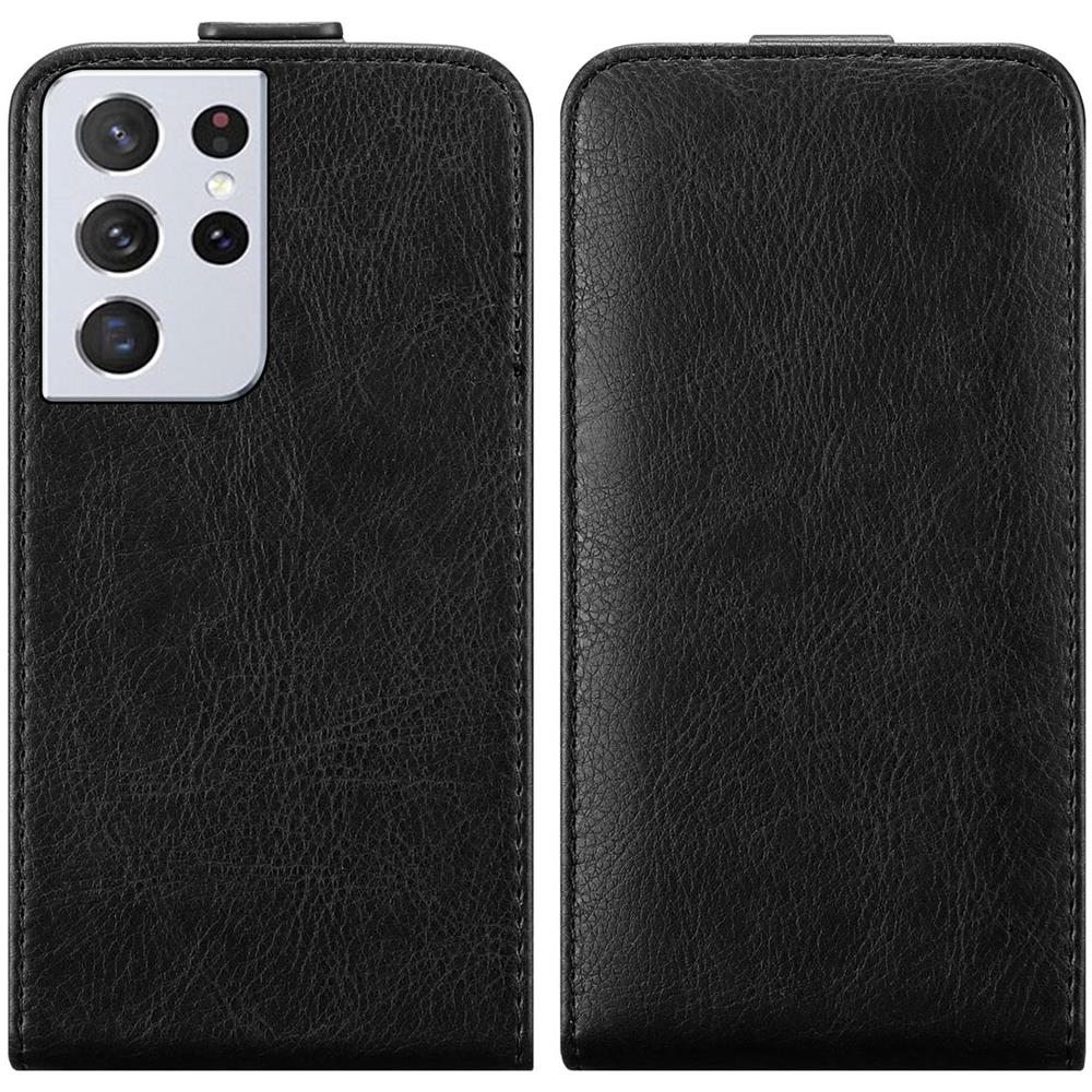Custodia Compatibile Con Samsung Galaxy S21 Ultra In Nero Di Notte - Coperchio Protettivo In Design Flip Con Chiusura Magnetica - Foto 8