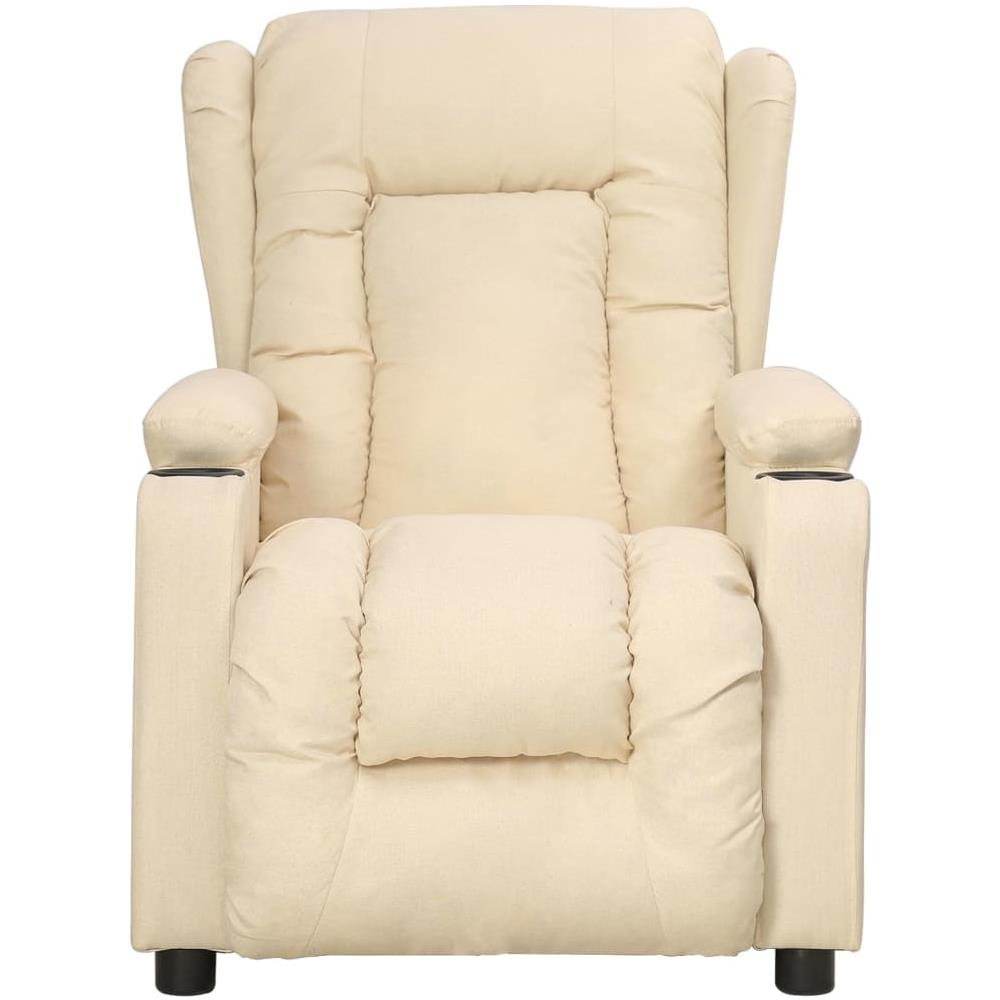 Poltrona Reclinabile Crema In Tessuto - Foto 3