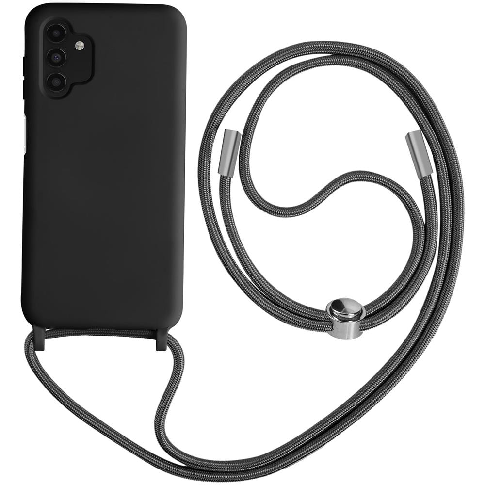 Cover Semirigida Per Samsung Galaxy A13 4g Cordino Nylon Intrecciato 80 Cm Nera - Foto 1
