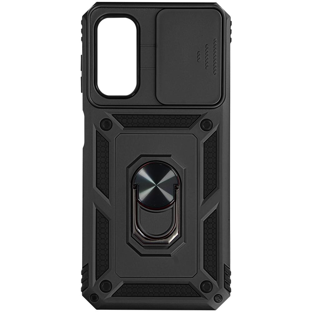 Cover Per Samsung A14 5g E 4g Con Copri-fotocamera E Anello Di Supporto Nera - Foto 1