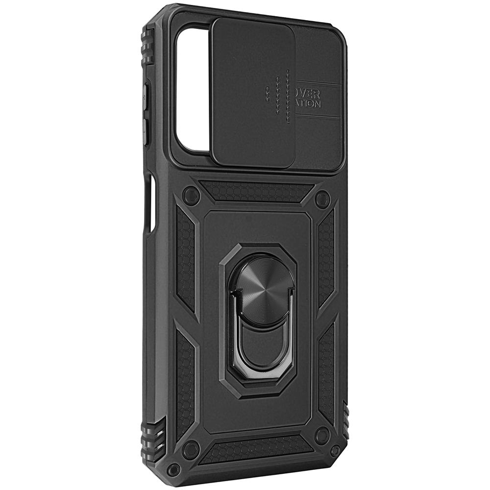 Cover Per Samsung A14 5g E 4g Con Copri-fotocamera E Anello Di Supporto Nera - Foto 2