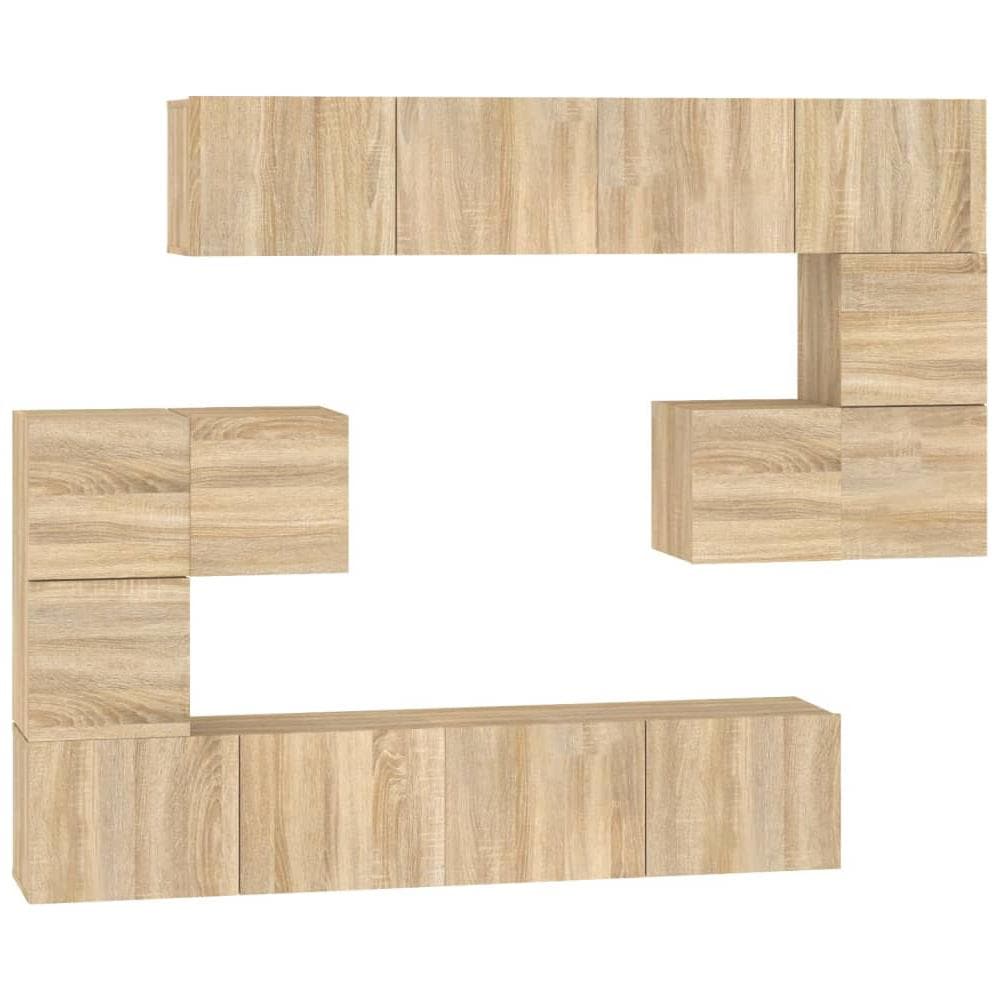 Mobile Porta Tv A Parete Rovere Sonoma In Legno Multistrato - Foto 2