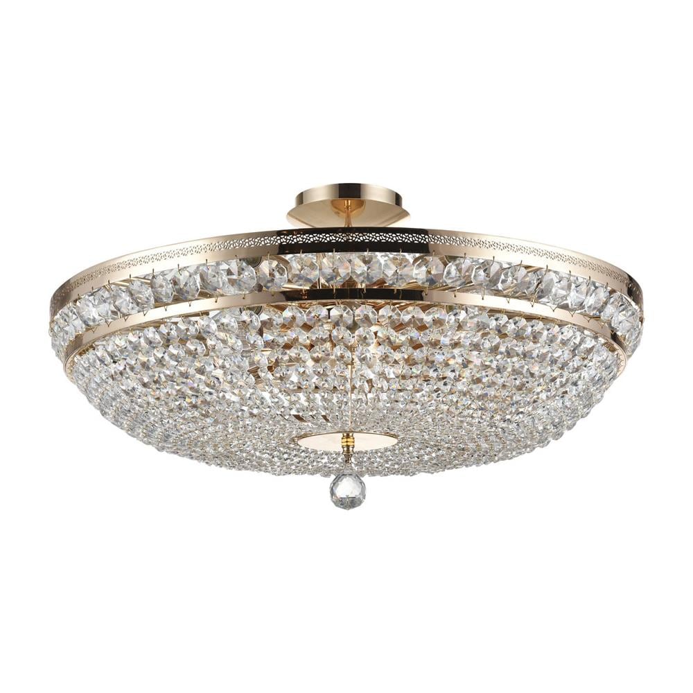 Plafoniera Contemporanea Ottilia Metallo Oro 12 Luci Diffusori Metallo - Foto 1