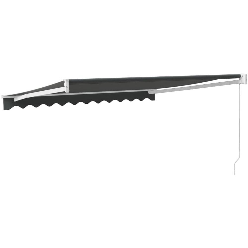 Tenda Da Sole Retrattile Antracite 3,5x2,5m Tessuto E Alluminio - Foto 7