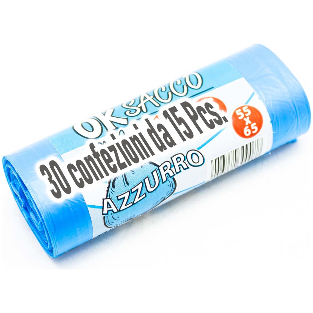 450 X Buste Per Spazzatura Raccolta Differenziata Blu Sacchi Busta Immondizia - Foto 1