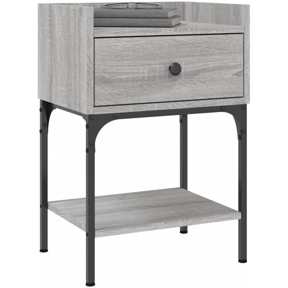 Comodini 2 Pz Grigio Sonoma 40,5x31x60 Cm In Legno Multistrato - Foto 3