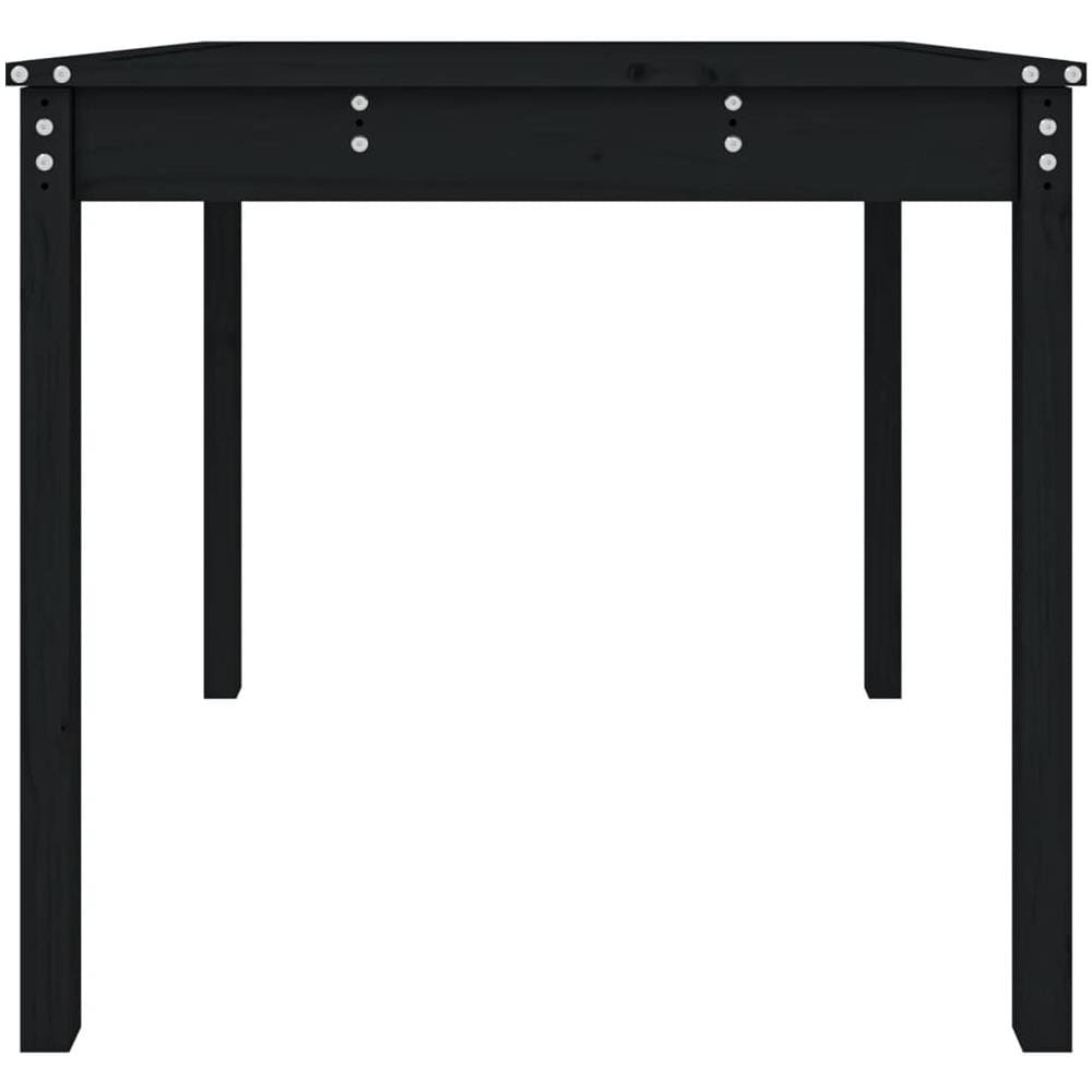 Tavolo Da Giardino Nero 82,5x82,5x76 Cm Legno Massello Di Pino - Foto 7
