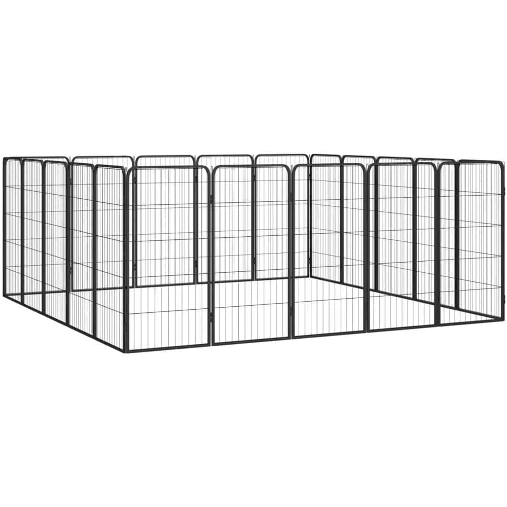 Box Cani 20 Pannelli Nero 50x100 Cm Acciaio Verniciato Polvere - Foto 3